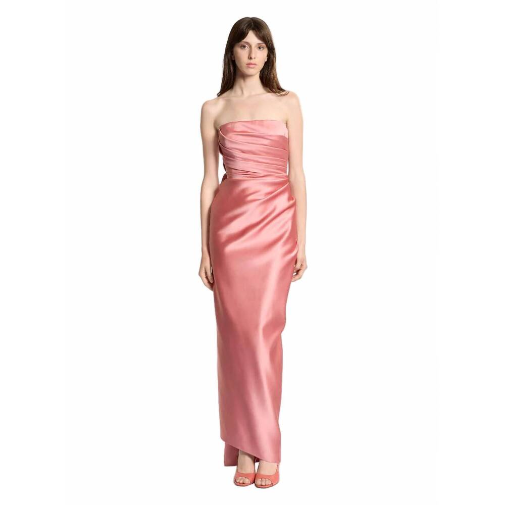 NEW ELIE SAAB duchesse strapless column maxi dress in garden lily
